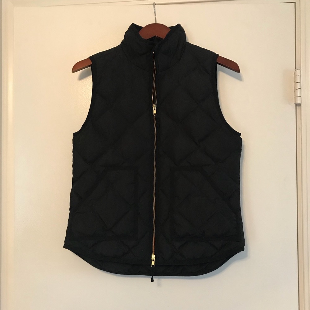J. Crew Factory quilted puffer vest, Black, small